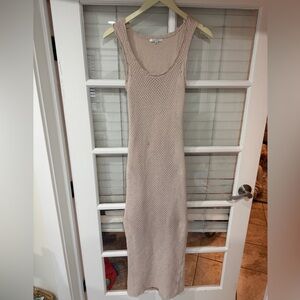 Z Supply Beige Crochet Midi Dress